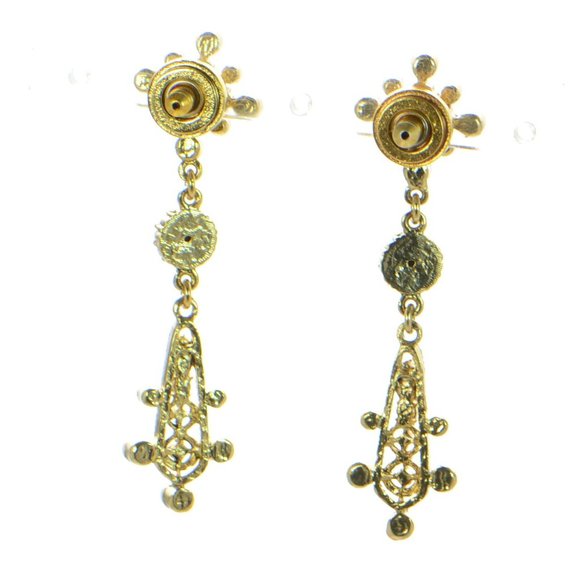 Oscar de la Renta 24K-Gold-Plated Brass & Imitation Pearl  Oscar De La Renta Gold-tone Crystal & Pearl Drop Earrings
